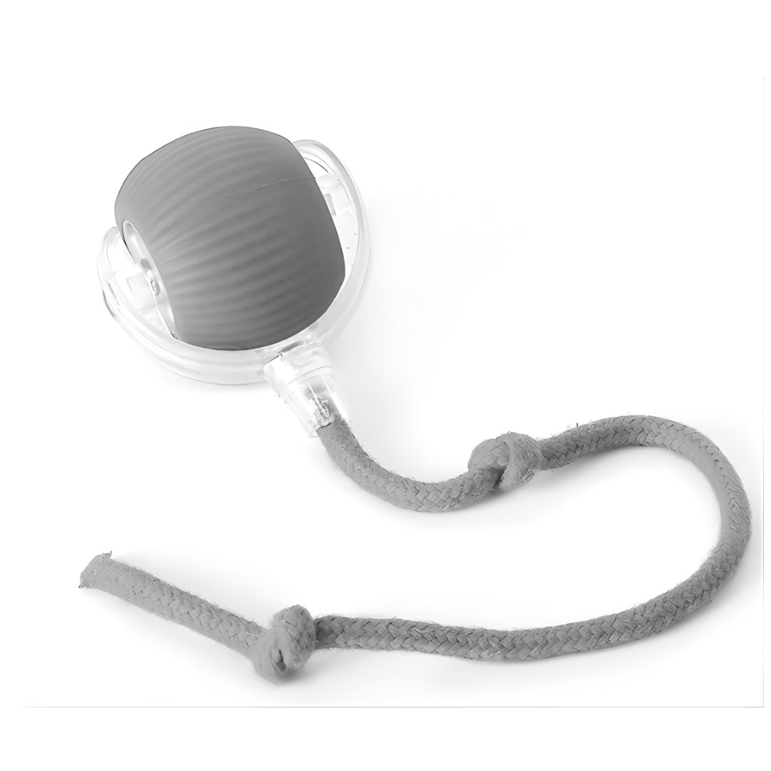 (Grey) Smart Self Moving Cat Toy Ball USB Rechargeable Automatic Rolling Interactive Toy With LED Light for Pets
