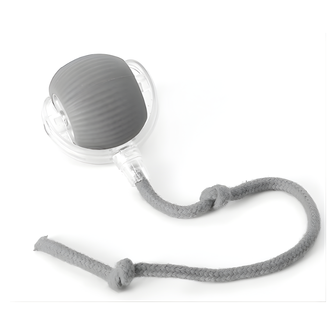 (Grey) Smart Self Moving Cat Toy Ball USB Rechargeable Automatic Rolling Interactive Toy With LED Light for Pets