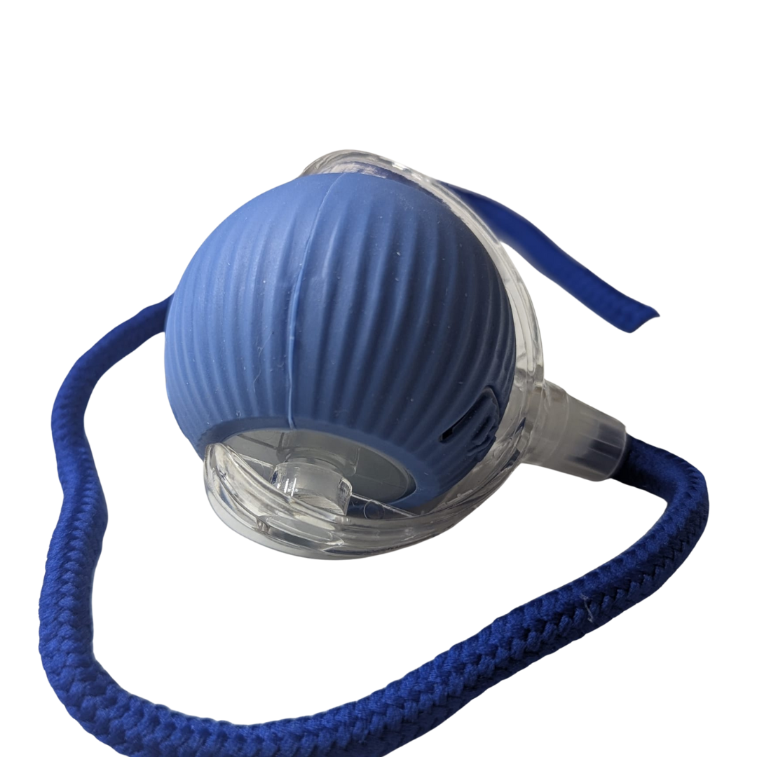 (Blue) Smart Self Moving Cat Toy Ball USB Rechargeable Automatic Rolling Interactive Toy With LED Light for Pets