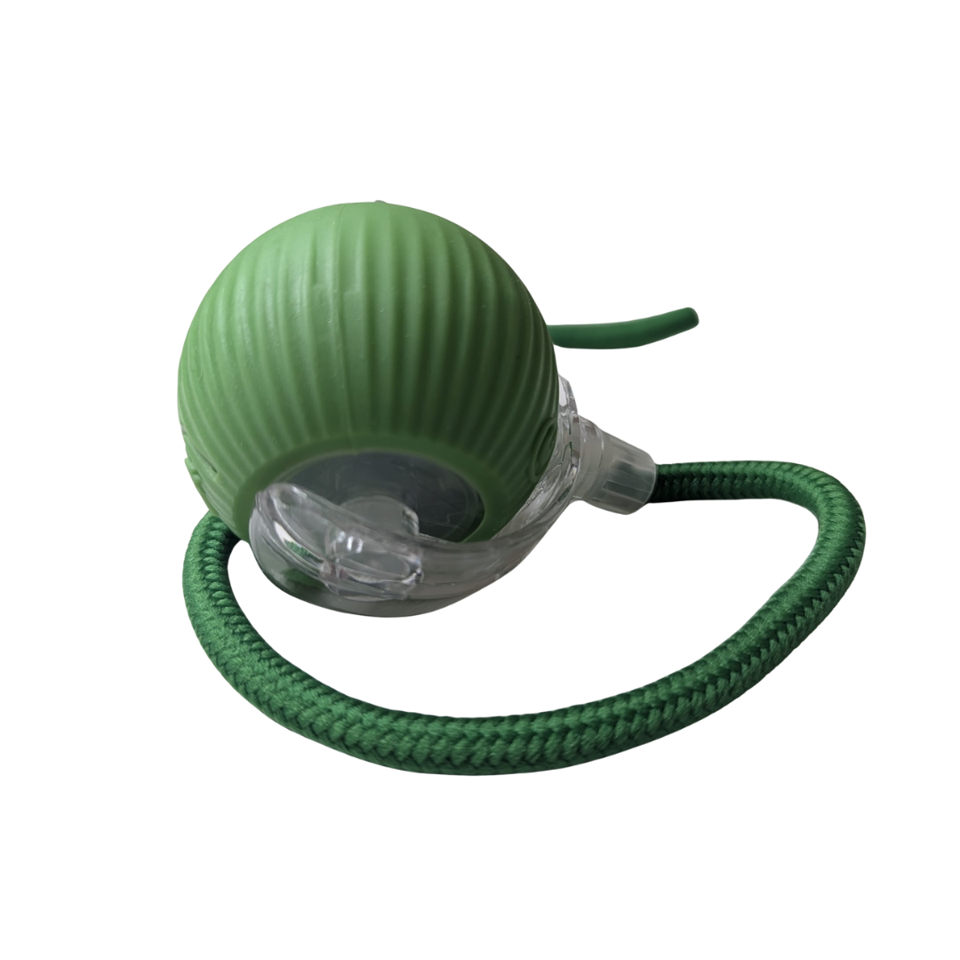 (Green) Smart Self Moving Cat Toy Ball USB Rechargeable Automatic Rolling Interactive Toy With LED Light for Pets