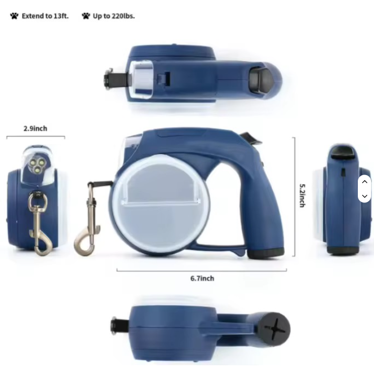 (Yellow) 5 in 1 Functional pet leash