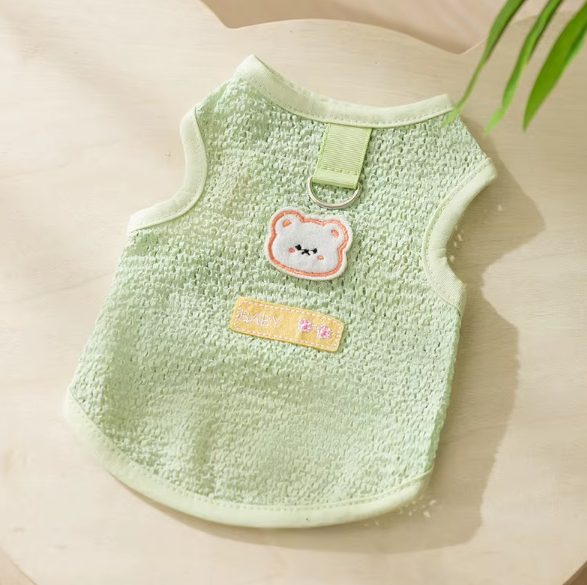 (Green) Soft Netted Cat  Vest - Harnesses for Small Medium Cats n Dogs
