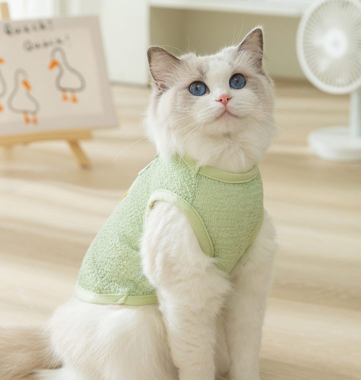 (Green) Soft Netted Cat  Vest - Harnesses for Small Medium Cats n Dogs