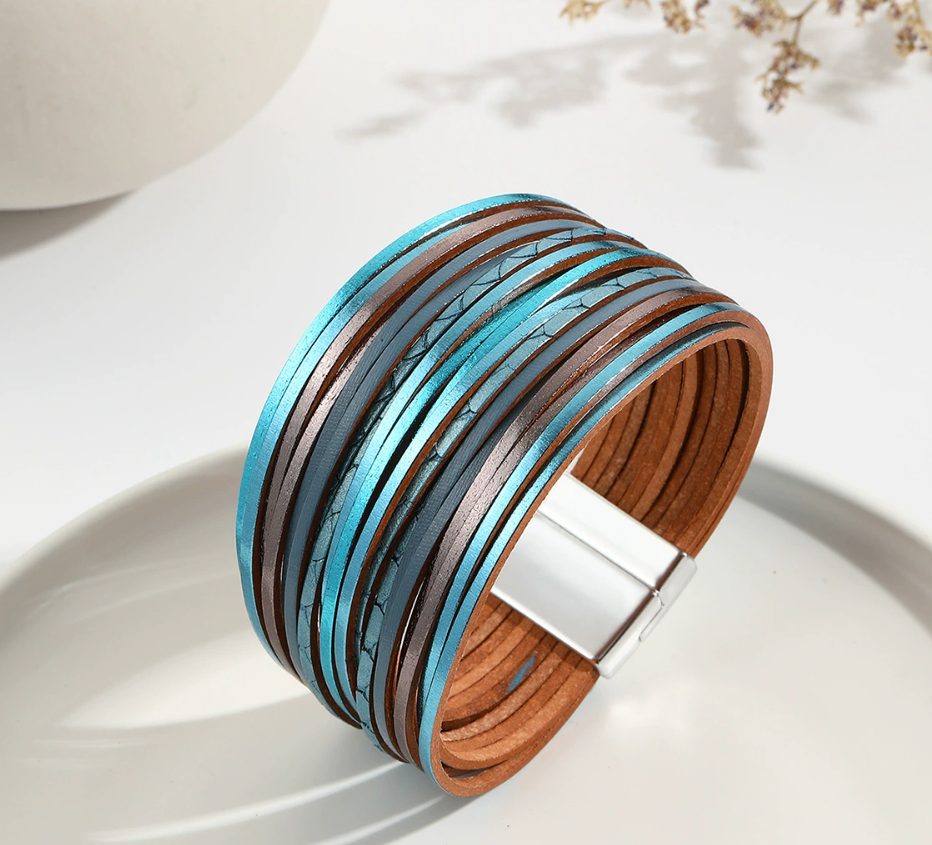 KunBead Layered Leather Bracelet